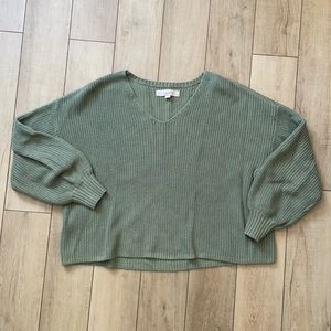 Green Loft balloon sleeve sweater